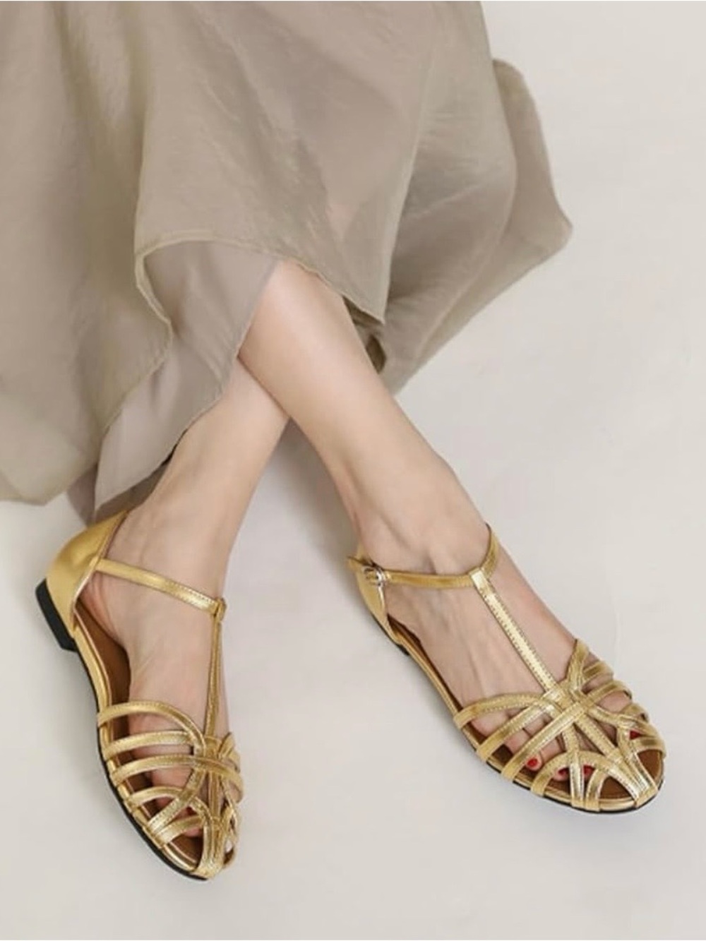 Gold Women’s Strappy Sandals